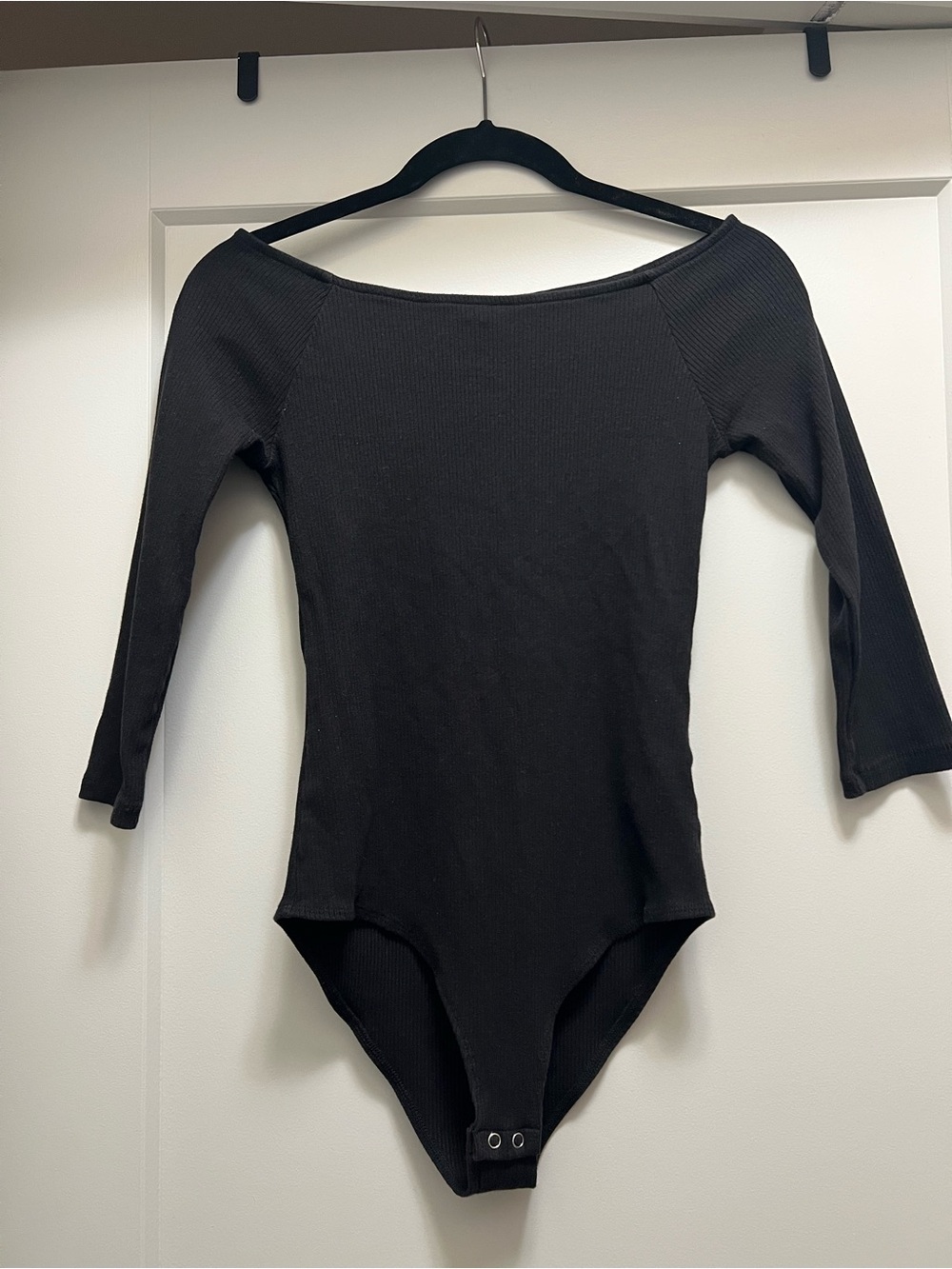 Forever 21 Ribbed 3/4 Sleeve Bodysuit